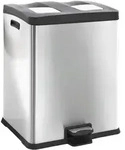 EKO Rejoice Recycling Tretm&uuml;lltrenner Edelstahl 2x30 Liter Edelstahl matt,