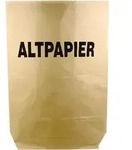 FUNNY Papierm&uuml;lls&auml;cke 120 Liter mit Bodenfalte, braun, 2-lagig Aufdruck Altpapier