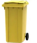 Vepa Bins Mini Container 240 Liter mit Klappdeckel gelb