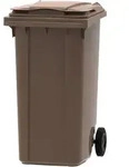 Vepa Bins Mini Container 240 Liter mit Klappdeckel braun
