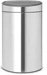 Brabantia Touch New Abfallbeh&auml;lter 40 Liter Edelstahl matt, AFP-beschichtet