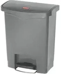 Rubbermaid Slim Jim Step on Abfallbeh&auml;lter 30 Liter Front Step grau