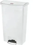 Rubbermaid Slim Jim Step on Abfallbeh&auml;lter 68 Liter Front Step wei&szlig;