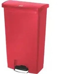 Rubbermaid Slim Jim Step on Abfallbeh&auml;lter 68 Liter Front Step rot