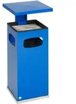 VAR B 32 Abfallbeh&auml;lter 38 Liter mit Ascher + Schutzdach blau