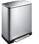 EKO E-Cube Recycling Tretm&uuml;lltrenner Edelstahl 1x28 und 1x18 Liter Edelstahl matt,