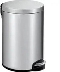EKO Serene Treteimer 12 Liter Klappdeckel mit Pedal Edelstahl matt geb&uuml;rstet