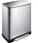 EKO E-Cube Tretm&uuml;lleimer 50 Liter Edelstahl matt, AFP-beschichtet