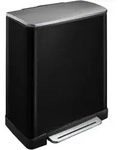 EKO E-Cube Tretm&uuml;lleimer 50 Liter Edelstahl matt, schwarz, AFP-beschichtet