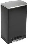 EKO E-Cube Tretm&uuml;lleimer 40 Liter Edelstahl matt, schwarz, AFP-beschichtet