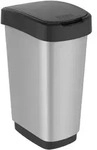 RothoPro Twist Abfallbeh&auml;lter 25 Liter silber/schwarz