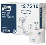 Tork 127510 Premium Toilettenpapier Midi-Rolle T6 3-lagig 70 Meter 1 Pack = 27 Rollen