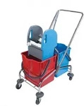 RMV Doppelfahrwagen 2x18 Liter, verchromt mit Deichsel 1 St&uuml;ck