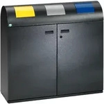 VAR Wertstoffsammelstation WS 100R, 3 x 80 Liter antiksilber