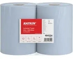 Katrin 464224 XXL Industrieputztuchrolle mit Zwischenverleimung blau, 3-lagig, 38 cm