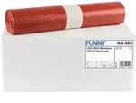 FUNNY LDPE-Regenerat M&uuml;lls&auml;cke 120 Liter, 28 my (Typ 60) rot