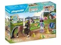 Playmobil 71355, Playmobil Horses of Waterfall Zoe & Blaze mit Turnierparcours...