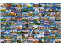 Ravensburger 17080, Ravensburger Puzzle - 99 Beautiful Places in Europe 17080 99