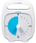 Time Timer Zeitdauer-Uhr "Plus", 20 Min., Wei&szlig;