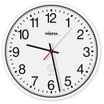 Peweta Funk-Wanduhr "&oslash; 30 cm", Zifferblatt arabische Zahlen, Wei&szlig;