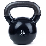 Sport-Thieme Kettlebell "Vinyl", 24 kg, Schwarz