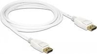 Delock 84877, DeLOCK 2m, 2xDisplayPort DisplayPort Wei&szlig;