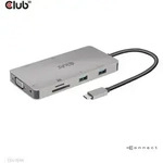 CLUB3D USB Gen1 Type-C 9-in-1 hub with HDMI, VGA, 2x USB Gen1 Type-A, RJ45, SD/Micro