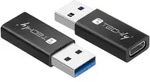 Techly IADAP USB3-AFT Kabeladapter USB A USB C Schwarz