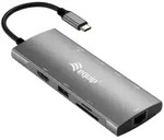 Equip USB-C 9-in-1-Multifunktionsadapter, HDMI 4K/60Hz, Gigabit LAN, USB 3.2 GEN1,