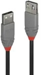 Lindy 36701 USB Kabel USB 2.0 0,5 m USB A 0,48 Gbit/s Schwarz, Grau