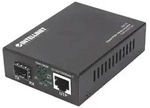 Intellinet Gigabit PoE+ Medienkonverter, 1000Base-T RJ45-Port auf SFP-Port, PoE+