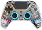 Deltaco Gaming GAM-169-T Gaming-Controller Transparent Bluetooth/USB Gamepad...