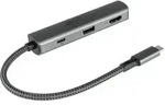 Alcasa HUB-C002A Schnittstellen-Hub USB Typ-C 5000 Mbit/s Anthrazit