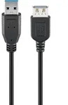 Goobay 93999 USB Kabel USB 3.2 Gen 1 (3.1 Gen 1) 3 m USB A 5 Gbit/s Schwarz