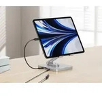 Conceptronic DONN26G Tablet-St&auml;nder mit 8-in-1-Dockingstation, 360&deg; drehbare Basis,