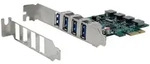 EXSYS 4-Port USB 3.2 Gen 1 PCIe Karte mit Self Power, 3A (Renesas)