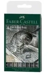 Faber-Castell Pitt Artist Pen Tuschestift, 8er Etui, Black & Grey