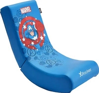 XROCKER 2021177, XROCKER Gaming Bodensessel blau Marvel/Captain America/klappbar