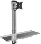Techly ICA-PLW-01 Flachbildschirm-Tischhalterung 68,6 cm (27") Wand Silber