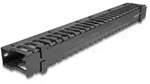 DeLOCK 19&prime;&prime; Kabelmanagement Rangierpanel mit 3 &Ouml;ffnungen 1 HE schwarz
