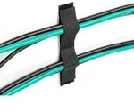 DeLOCK Klett-Kabelhalter selbstklebend L 110 mm x B 20 mm Set 10 St&uuml;ck schwarz