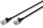 Digitus CAT 6A F-FTP Slim Patchkabel, 0,5m, Schwarz