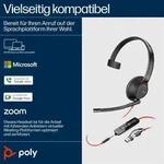 HP Poly Blackwire 5210 Monaural USB-C-Headset +3,5-mm-Stecker +USB-C/A-Adapter