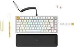 Glorious GMMK Pro Gaming Tastatur, Hot-Swap, RGB - Glorious Fox Switch wei&szlig;