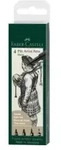 Faber-Castell Pitt Artist Pen Tuschestift, 4er Etui, schwarz