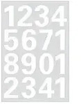 HERMA Numbers 25mm 0-9 weatherproof film white 1 sheet Selbstklebendes Symbol