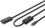 Digitus Aktives USB 3.2 Gen1 5G Verl&auml;ngerungskabel, USB-C - USB-C, 10m