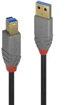 Lindy 36740 USB Kabel USB 3.2 Gen 1 (3.1 Gen 1) 0,5 m USB A USB B 5 Gbit/s Schwarz