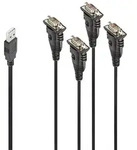 Lindy 42675 Serien-Kabel Schwarz 0,94 m USB Typ-A DB-9