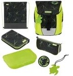 Herlitz FiloActive Plus DIN Wild Life Schulranzen-Set Junge Polyester Schwarz, Gr&uuml;n